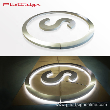 Waterproof metal LED front lit 3D sign logo